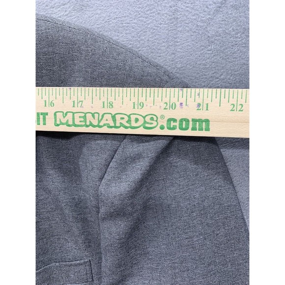 David Taylor Blazer Mens Size 42 L Gray Two Button Front Notched Single Vented - Picture 5 of 16